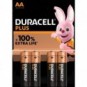 Batterie alcaline Duracell Plus100 Stilo AA - MN1500 - blister da 4 - DU0101