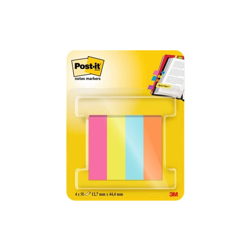 Segnapagina removibili in carta Poptimistic 15x50 mm Conf. 4 blocch. da 50 ff Post-it® assortiti - 670-4-POP