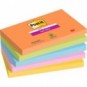 Foglietti Post-it® Super Sticky Boost - conf. 5 blocchetti da 90 ff 76x127 mm - 655-5SS-BOOS