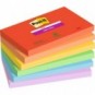 Foglietti Post-it® Super Sticky Playful conf. 6 blocchetti da 90 ff 76x127 mm - 655-6SS-PLAY