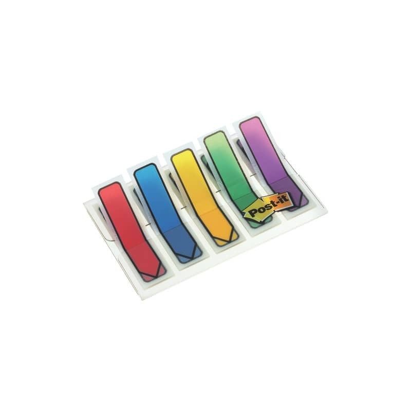 Segnapagina Post-it® Mini 684 Freccia 12x43,6 mm - assortiti 5 colori conf. 5 dipenser - 684-ARR1EU