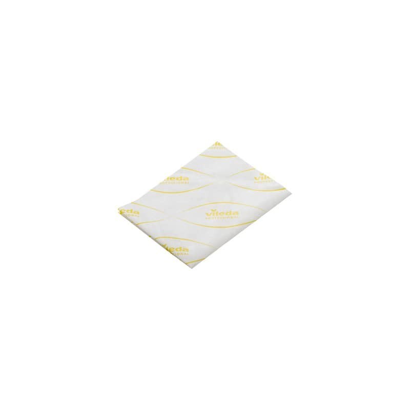 Panno in microfibra monouso Vileda Professional - 30x40 cm - giallo - Conf. 100 pezzi - 170347