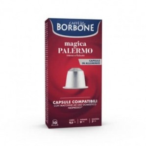 Capsule compatibili Respresso alluminio 100 pz Caffe Borbone qualità Rossa REBMAGPALERMO10X10N