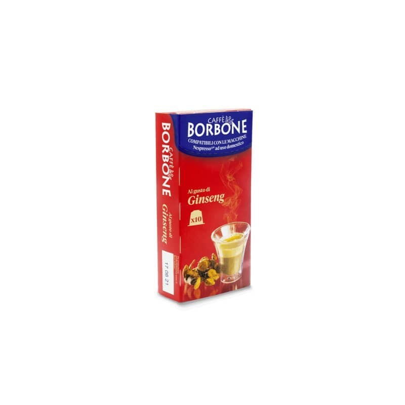 Capsule di preparato solubile per caffè al latte e ginseng 6,5 gr compatibili Caffe Borbone Nespresso - RESGINSEN6X10