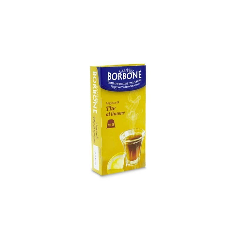 Capsule di preparato solubile per tè al limone 9 gr compatibili Caffe Borbone Nespresso - THELIMONE6X10RESPRES