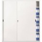 Armadio in metallo a porte scorrevoli 618 - 180x45x200 cm Tecnical 2 bianco