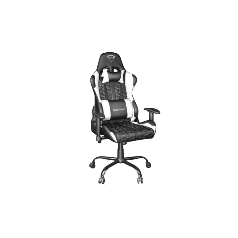 Poltrona da gaming Trust Resto Chair GXT 708W nero con finiture bianche 24434