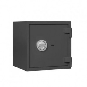 Cassaforte di sicurezza Format MT - 46 Lt - 40,5x40,5x38,5 cm - 28 kg - grigio serratura a chiave doppia mappa - MT 2
