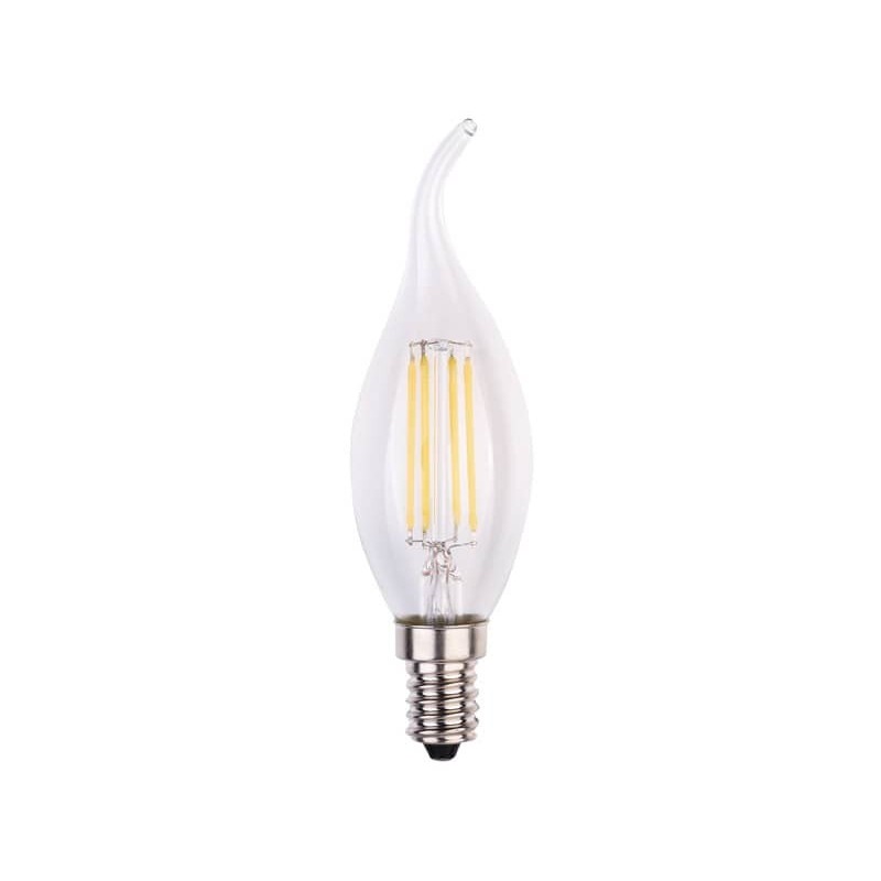 Lampadina LED a filamento fiamma 6W attacco E14 806 lumen luce naturale MKC