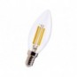 Lampadina LED a filamento candela 6W attacco E14 806 lumen luce calda MKC
