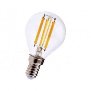 Lampadina LED a filamento minisfera 6W attacco E14 806 lumen luce calda MKC