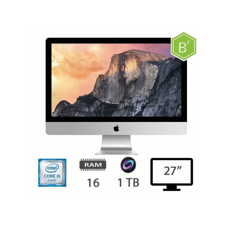 iMac Apple 27'' 5K (L14) rigenerato grado B ? i5-6500-@3.2GHZ/16Gb/1TB FD/ RADEON R9 M380/macOS ? 005267PCR-EU