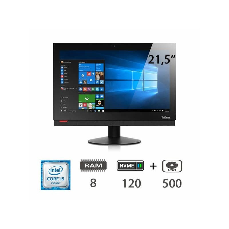 PC All-in-One Lenovo M810Z AIO rigenerato grado A ? Intel i5-6400/8Gb/ NVME120+HDD500/21,5?/W10P ? 005016PCR-EU