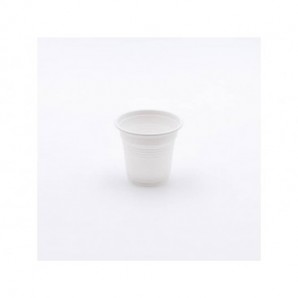 Bicchieri bianchi da caffè IlipBio in Mater-Bi 80 cc - h. 5,4 cm - diametro 5,7 cm - Conf. 40 pz 61794