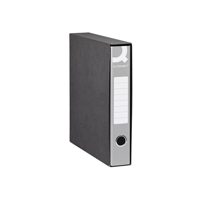 Registratore commerciale con custodia Q-Connect dorso 5 cm - 28,5x31,3 cm - grigio RQ-CON-U5GR