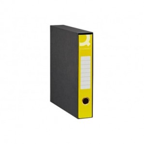 Registratore commerciale con custodia Q-Connect dorso 5 cm - 28,5x31,3 cm - giallo RQ-CON-U5GI