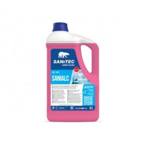 Detergente alcolico solventato asciugarapido Sanitec Sanialc con floralcool e antibatterico - 5 L/5 kg