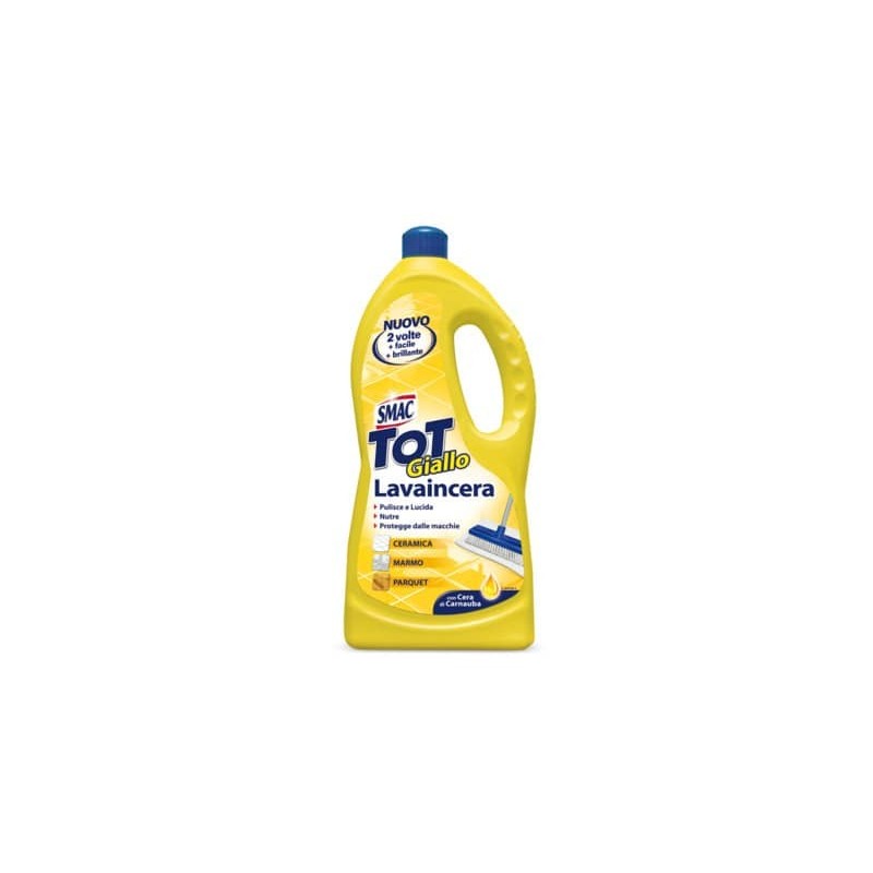 Lavaincera detergente per pavimenti pregiati Smac Tot Giallo con cera di Carnauba 1000 ml - M74426