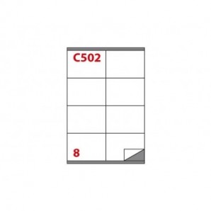 Etichette bianche Copiatabu C502 laser/inkjet 8 et./foglio - conf. 100 ff Markin 105x72 mm - X210C502