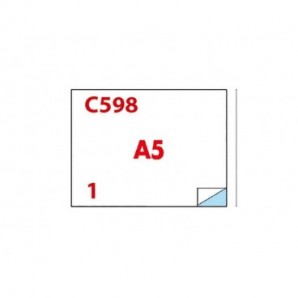 Etichette bianche Copiatabu C598 laser/inkjet 2 et./foglio - conf. 100 ff Markin 210x148,5 mm - X210C598