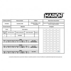 Etichette bianche Copiatabu A400 38,1x21,2 mm- angoli arrotondati - 65 e.t/foglio - conf. 100 fogli Markin