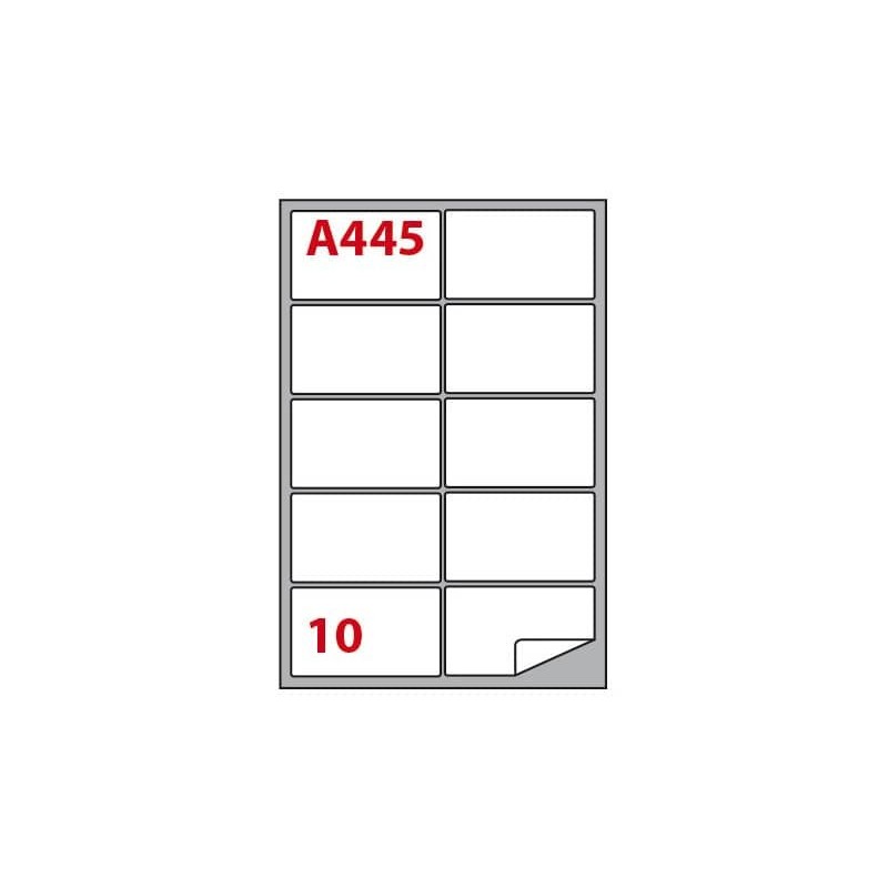 Etichette bianche Copiatabu A445 laser/inkjet - 10 et./foglio - conf. 100 fogli Markin 99,1x57 mm - X210A445