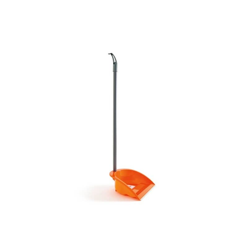 Alzaimmondizia plastica con manico e profilo in gomma arancio Perfetto zinky up - 26450