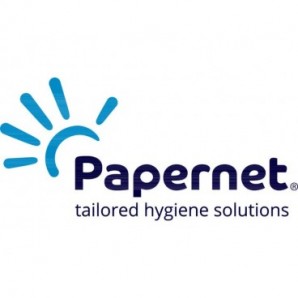 Dispenser antibatterico con adattatore Papernet Defend Tech per asciugamani piegati a C e Z bianco - 33,6x30x14,5 cm