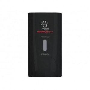 Dispenser antibatterico per sapone in schiuma Papernet Defend Tech nero 22 x 11,6 x 13,9 cm - capacità 0,5 L - 417206