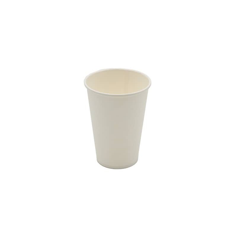 Bicchiere bianco in cartoncino PAP - 4,9gr - ø 70 mm - conf. 50 pz Fibraware 180 ml/210cc - 61717