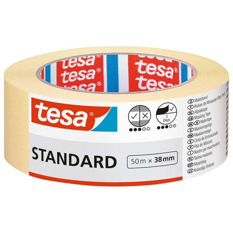 Nastro per mascheratura in carta standard ECO beige Tesa 38 mm x 50 m 05088-00000-02