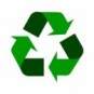 Cestino con coperchio basculante in plastica riciclata 50 lt Rotho carta da zucchero/grigio - F600022