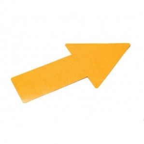 Sticker pavimenti a Freccia - 20x5 cm - Tarifold giallo conf. 10 pz - B197404