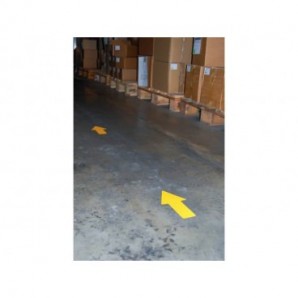 Sticker pavimenti a Freccia - 20x5 cm - Tarifold giallo conf. 10 pz - B197404