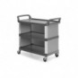 Carrello grigio in polipropilene Shelf A3700 - 111x50x105 cm TTS 3 ripiani con chiusura - 0F0A3700ET