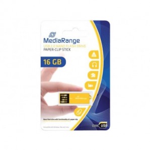 Chiavetta USB 2.0 nano - 16 Gb Media Range giallo MR976