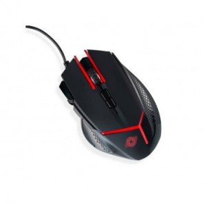Mouse ottico con cavo da gaming 9 pulsanti - retroilluminazione rossa Media Range nero - MRGS200