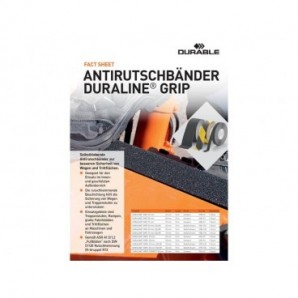 Nastro antiscivolo adesivo DURALINE® GRIP+ 50mm - nero Durable 1096-01