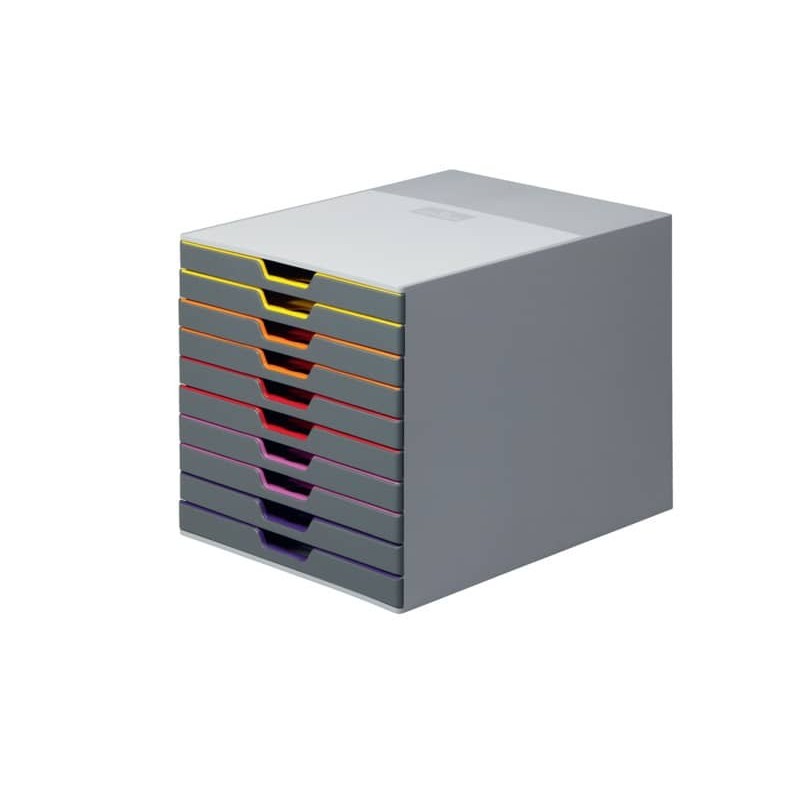 Cassettiera in plastica di alta qualità VARICOLOR® Durable 10 cassetti 7610-27