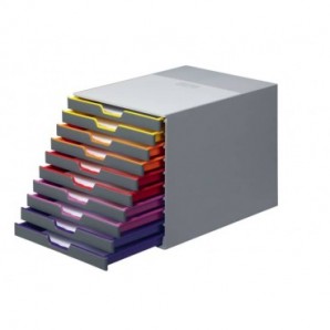 Cassettiera in plastica di alta qualità VARICOLOR® Durable 10 cassetti 7610-27