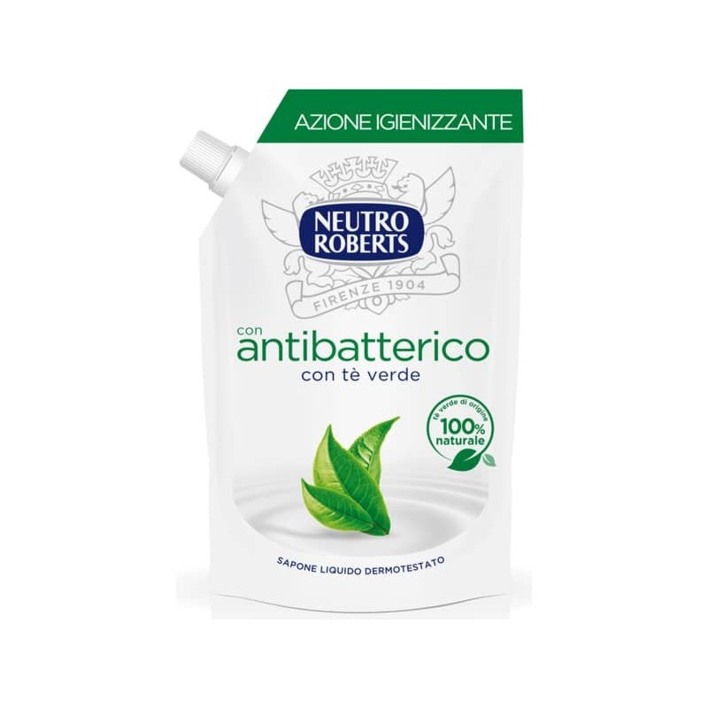 Sapone liquido - 400 ml Neutro Roberts Antibatterico - ecopouch 7-1143