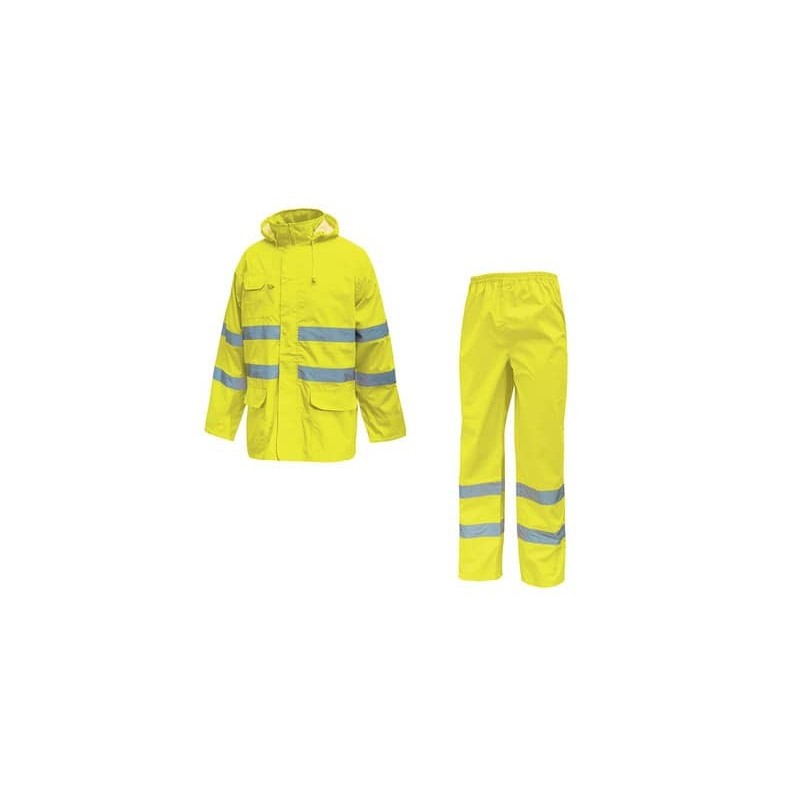 Completo giacca e pantalone antipioggia Cover Yellow Fluo U-Power taglia M HL168YF-M