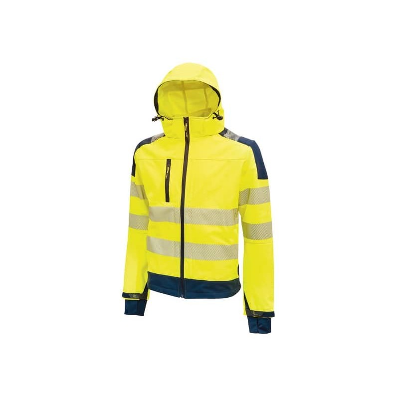 Giacca in tessuto Softshell Miky Yellow Fluo U-Power taglia XL HL169YF-XL