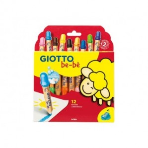 Matitoni in colori assortiti + appuntamatitone - conf. 12 pezzi Giotto Bebè assortiti - F477700