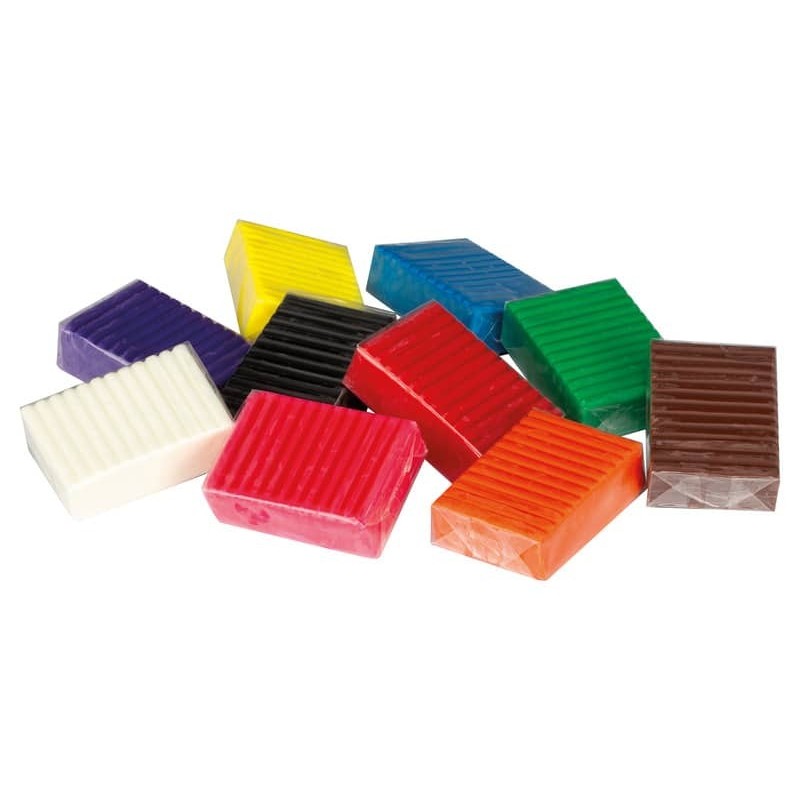 Astuccio da 10 panetti di plastilina vegetale 500 g Pongo colori assortiti F605000