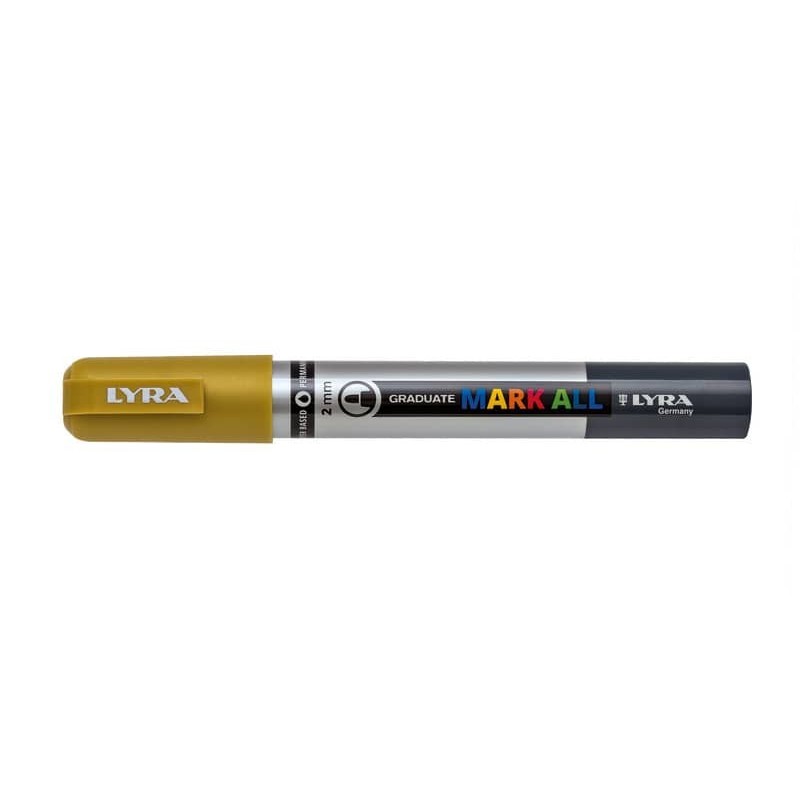 Marcatore a tempera Graduate Mark All punta tonda 2 mm Lyra oro L6820250