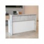 Reception lineare Welcome IN bianco/cemento LineKit 124x81xH.109 cm B1000NBI