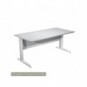 Scrivania piano grigio 140x80xH.72 cm gamba a L in metallo grigio alluminio linea Presto Artexport - 002K2/9/AA