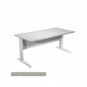 Scrivania piano grigio 160x80xH.72 cm gamba a L in metallo grigio alluminio linea Presto Artexport - 003K2/9/AA