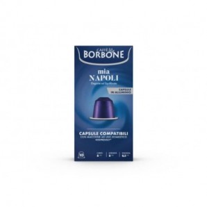 Capsule compatibili Respresso alluminio 100 pz Caffe Borbone qualità Mia Napoli REBMIANAPOLI10X10N